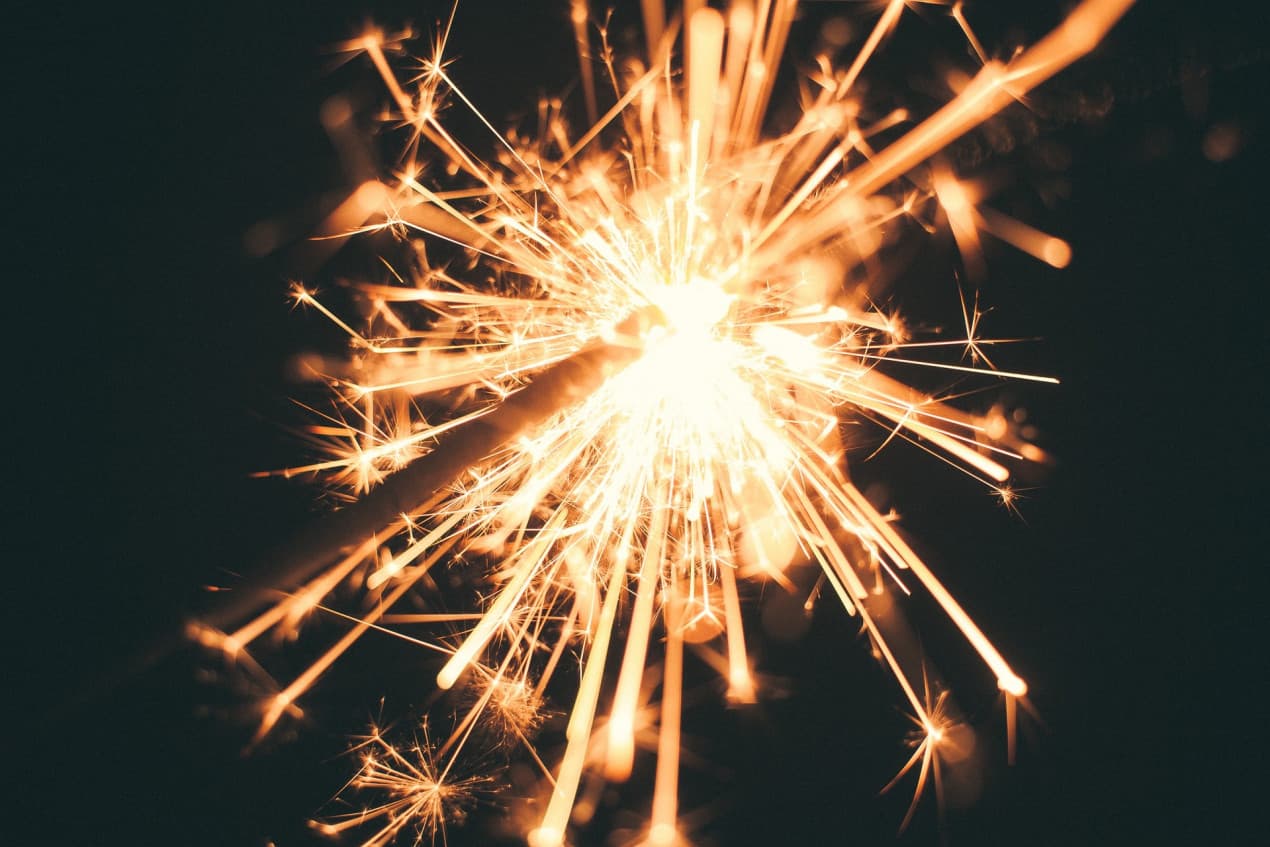 Sparkler - rabbits and fireworks hero