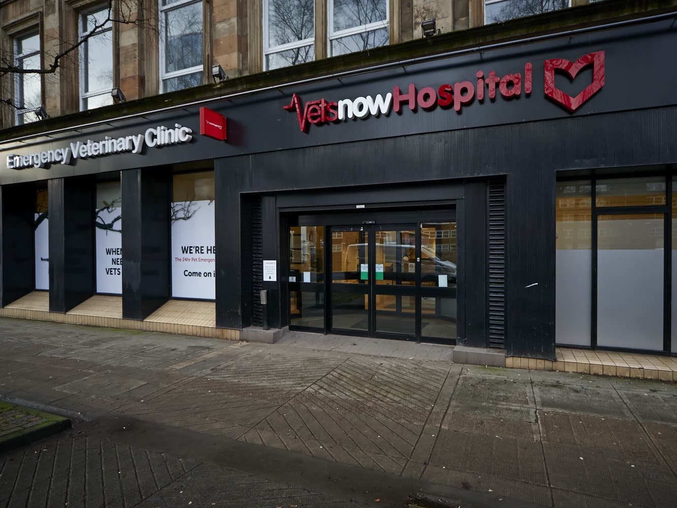 Vets Now Glasgow hospital exterior