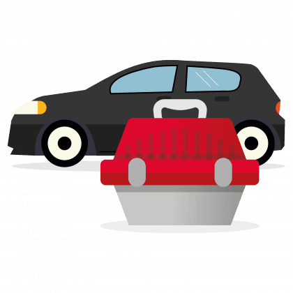 Pet Emergency Plan illustration – Think transport